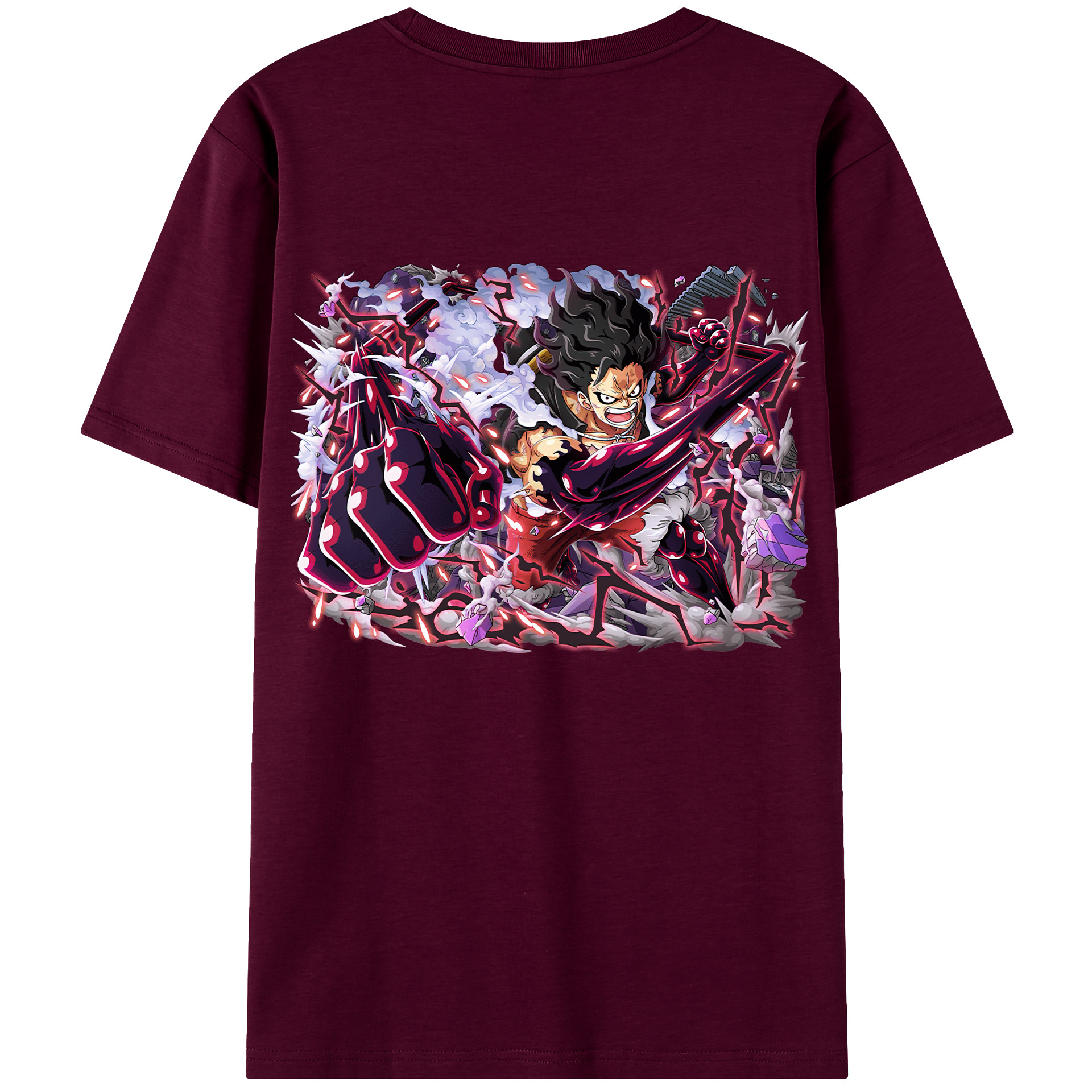 ワンピース モンキー・D・ルフィ ONE PIECE Monkey D. Luffy レディース半袖Tシャツ(バックプリント)